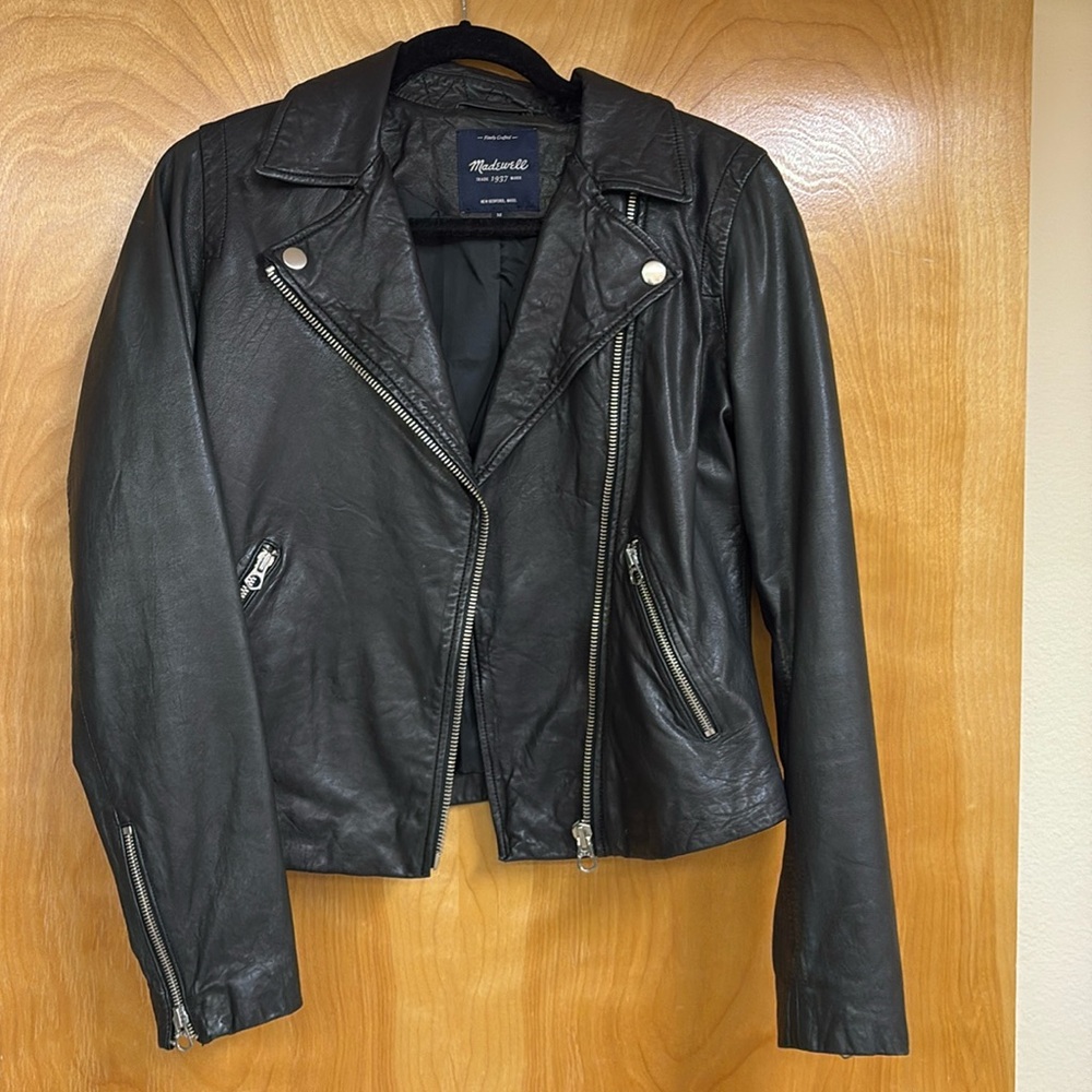 Madewell leather coat